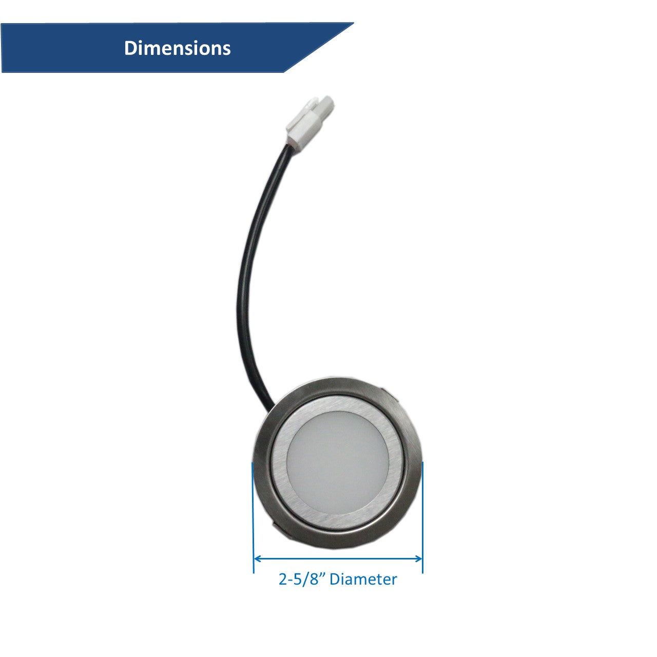 Awoco 2 Pcs of 2-5/8" 12VDC LED Lights & Power Adapter for Awoco RH-UC085 and RH-UC1310 Range Hoods