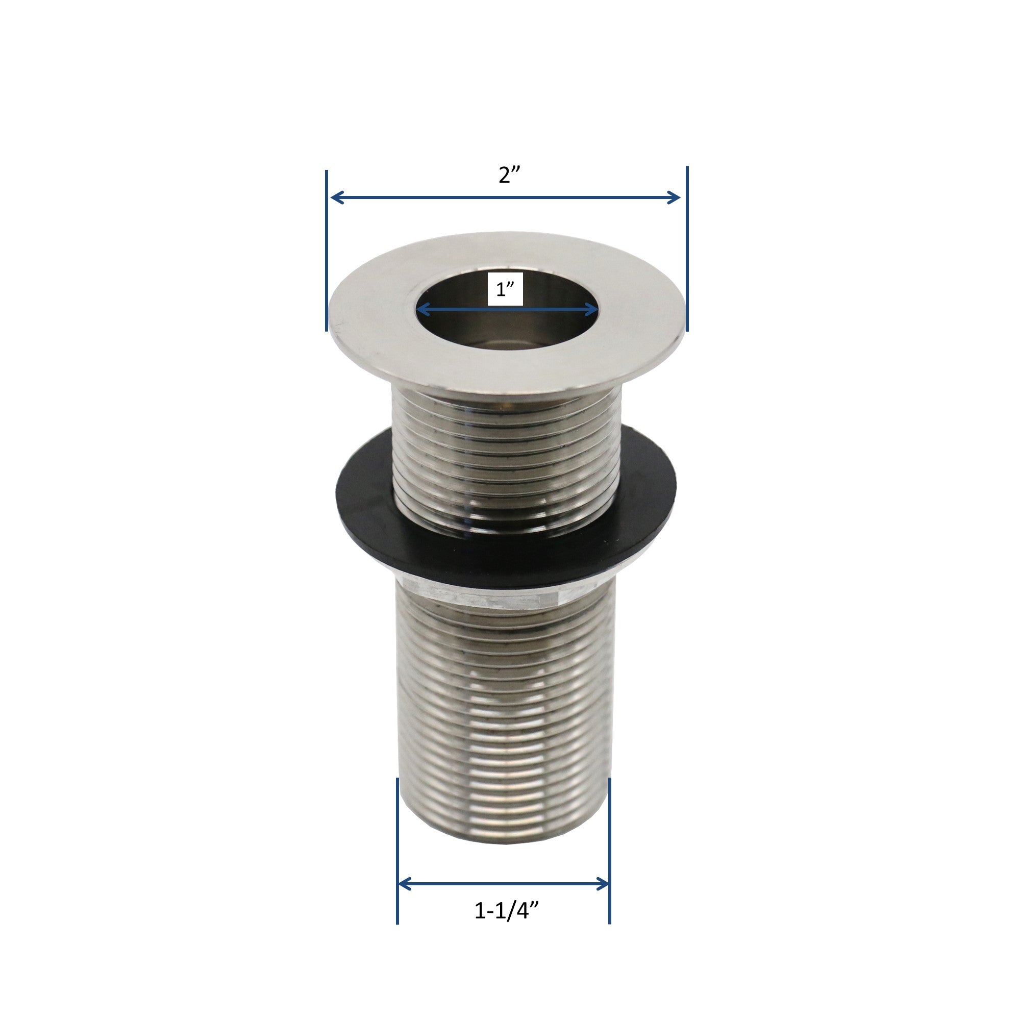 AA Faucet AA-144 Stainless Steel Bar Sink Drain 1" Nominal Pipe Size 1" NPS Thread for 1-3/8" Sink Opening (3-1/4" Length)