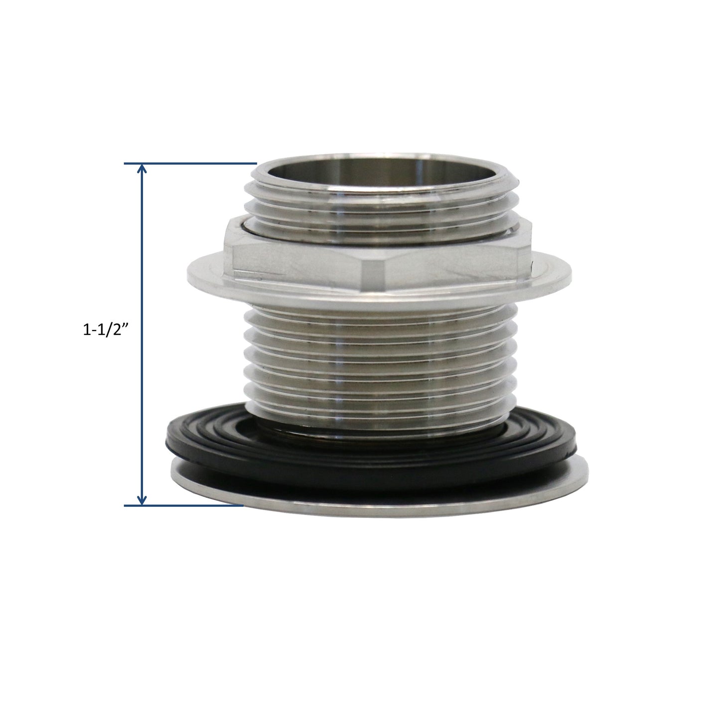 AA Faucet AA-143 Stainless Steel Bar Sink Drain 1" Nominal Pipe Size 1" NPS Thread for 1-3/8" Sink Opening (1-1/2" Length)
