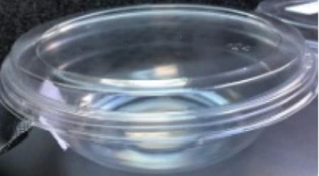 Leyso TO-C Set of 200 Salad & Poke Clear Base Bowls with Lids (32 Oz)