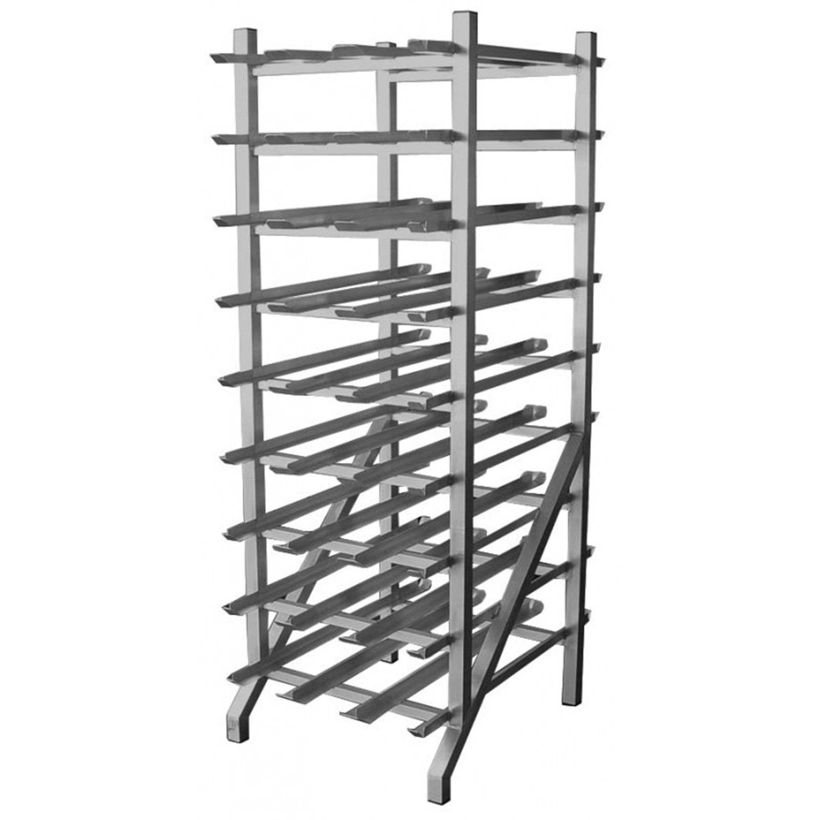 GSW AAR-CRAW All Welded Aluminum Can Rack Storage holds 162 Cans (#10) or 216 Cans (#5) for Commercial Kitchen, 26” x 35” x 71”