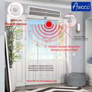 Awoco 42” Early Turn On Super Power 2 Speeds 1350 CFM Commercial Indoor Air Curtain, UL Certified, 120V Unheated with Magnetic Switch and Motion Sensor Detection