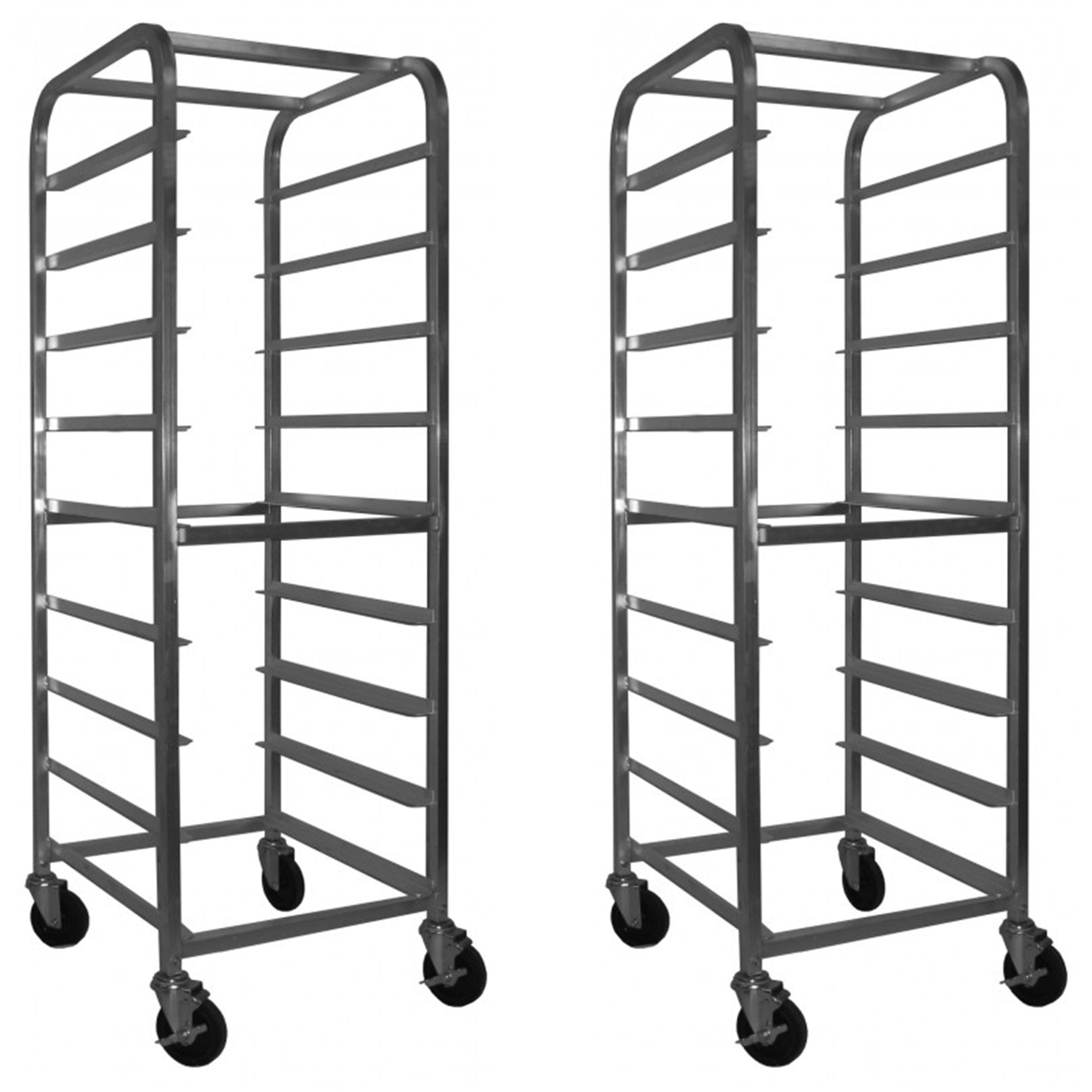 GSW AAR-9GW All Welded Aluminum Glassware Rack Storage holds 9 Pans, Stores 20” x 20” Glass Racks for Commercial Kitchen, Glassware Racks Excluded, 22-1/4” x 22” x 70”