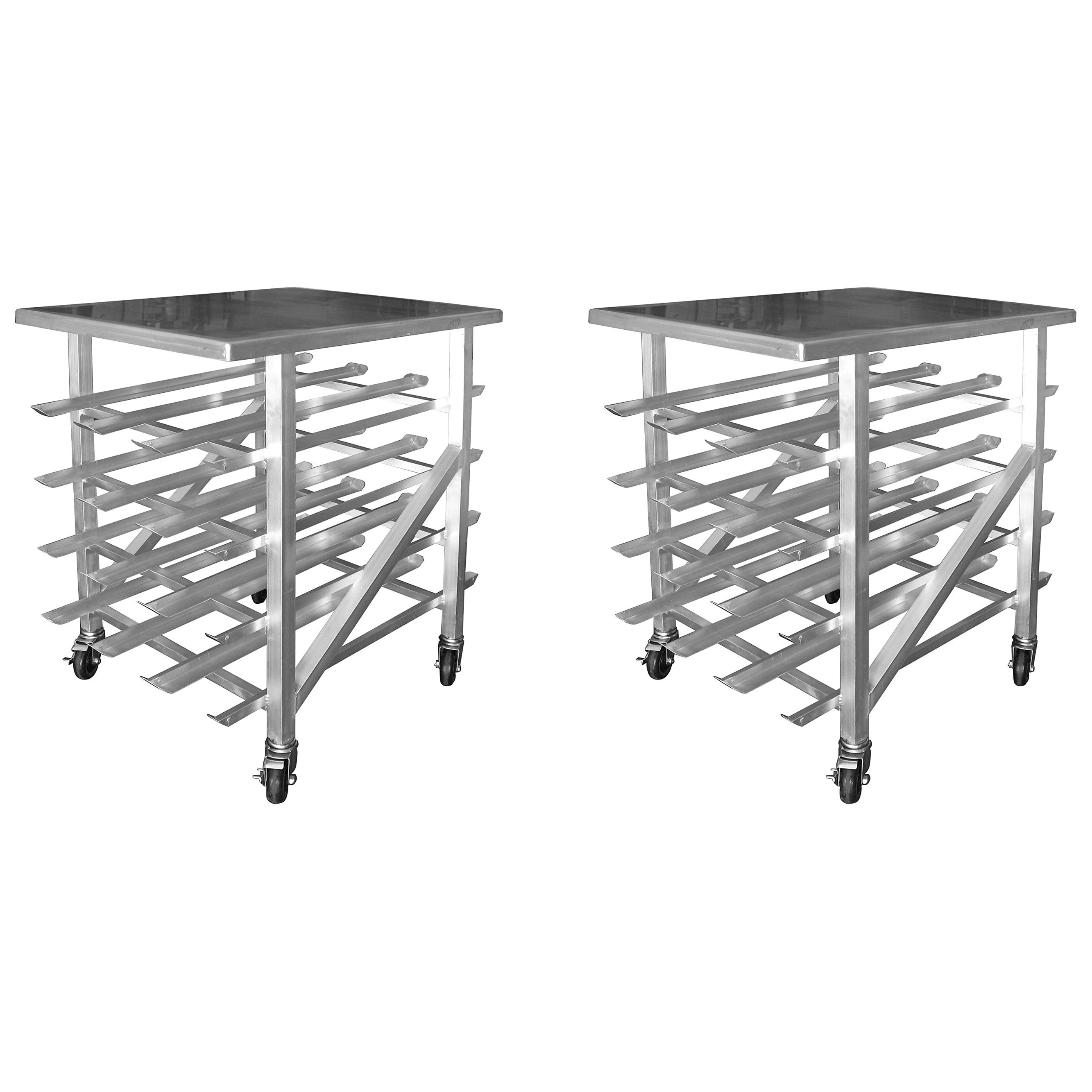 GSW AAR-CRAW41 All Welded Aluminum Half Size Countertop Can Rack Storage holds 72 Cans (#10) or 95 Cans (#5) for Commercial Kitchen, 25” x 35” x 42”