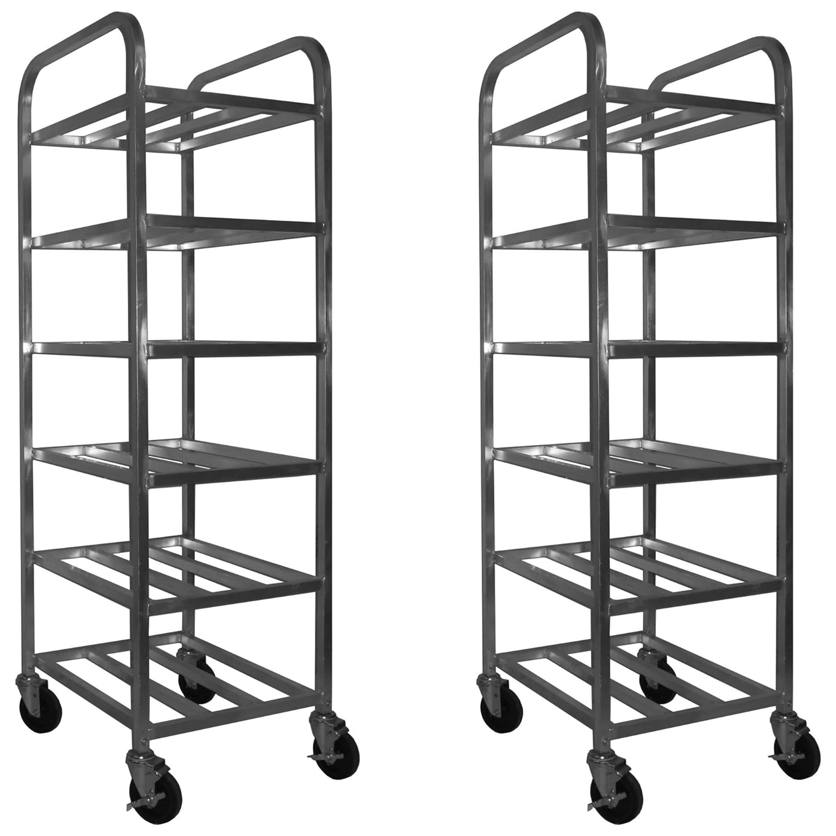 GSW AAR-0620W All Welded Aluminum Universal Rack Storage holds 6 Pans Capacity with 10” Shelf Spacing, for Commercial Kitchen, 20” x 26” x 70”