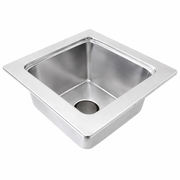 Leyso 12"x12" Type 304 Stainless Steel Floor Sink 6" Deep with 3" Drain for Restaurant, Bar and Commercial, 15 GA 1.5mm Thickness
