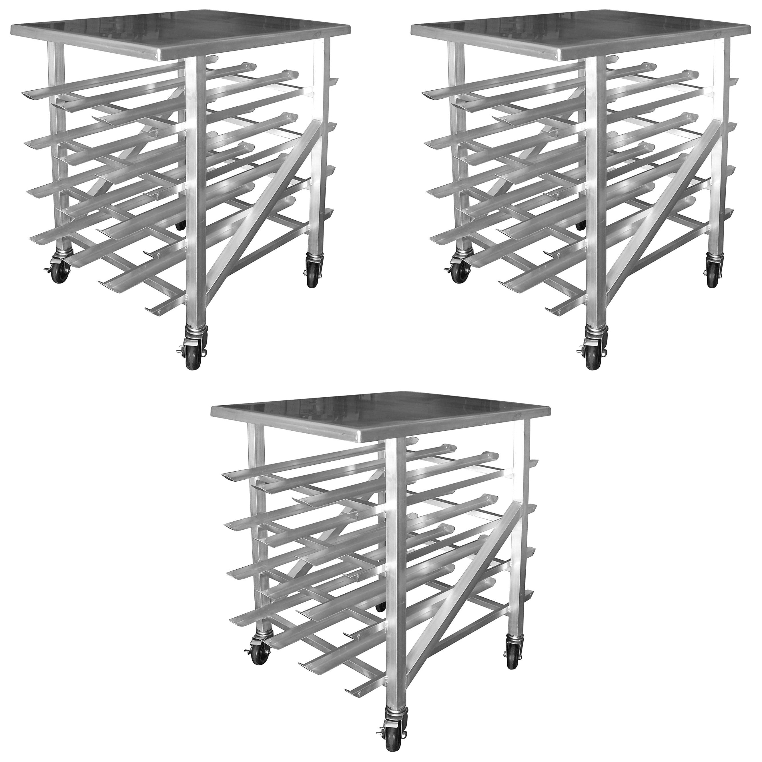 GSW AAR-CRAW41 All Welded Aluminum Half Size Countertop Can Rack Storage holds 72 Cans (#10) or 95 Cans (#5) for Commercial Kitchen, 25” x 35” x 42”