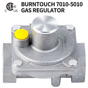 BurnTouch Gas Regulator 7010-5010 1/2 PSIG 1/2" NPT Natural Gas and Liquid Propane NAT 5" - LPG 10" WC