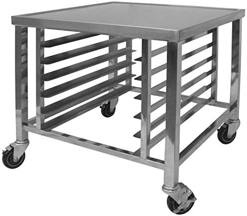 GSW MT-M3030 All Welded Stainless Steel 6 Pans Rack Worktop Cart with 1/2” Deep Marine Edge, for Commercial Kitchen 30” x 30” x 28”