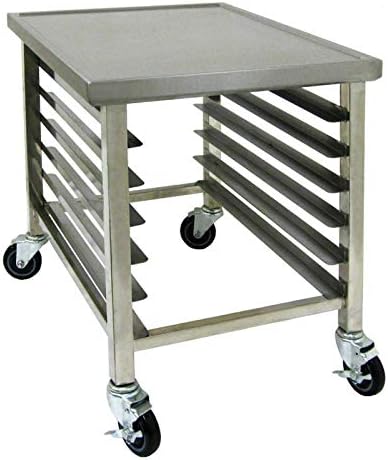 GSW MT-M3024 All Welded Stainless Steel 6 Pans Rack Worktop Cart with 1/2” Deep Marine Edge, for Commercial Kitchen 30” x 24” x 28”