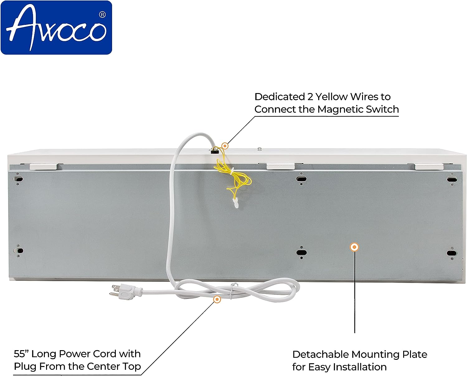 [Refurbished] Awoco FM1509 36" Super Power 2 Speeds 1200CFM Commercial Indoor Air Curtain, UL Certified, 120V Unheated - Door Switch Included