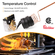 Robertshaw KKB-9-48 PB010036 Thermostat Bake/Broil Part, Oven Thermostat for Viking, Awoco Gas Range Stoves Oven, 22A 120-250 VAC, Max Temp 606°F, CSA Approved