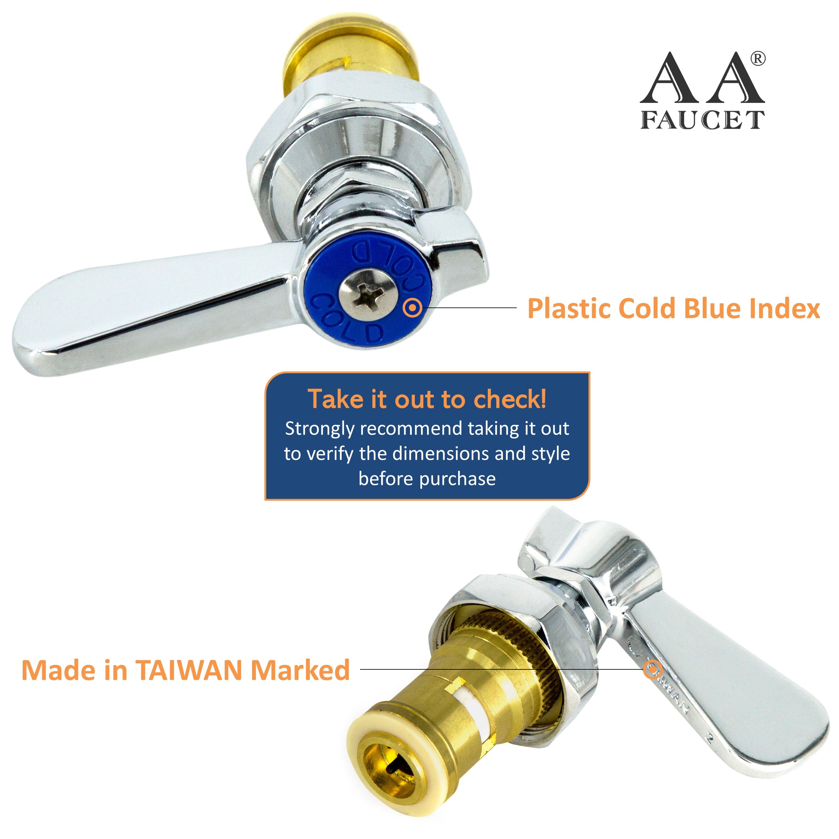 AA Faucet Heavy Duty Stem Check Unit - for AA-800 Series Faucet Replacement
