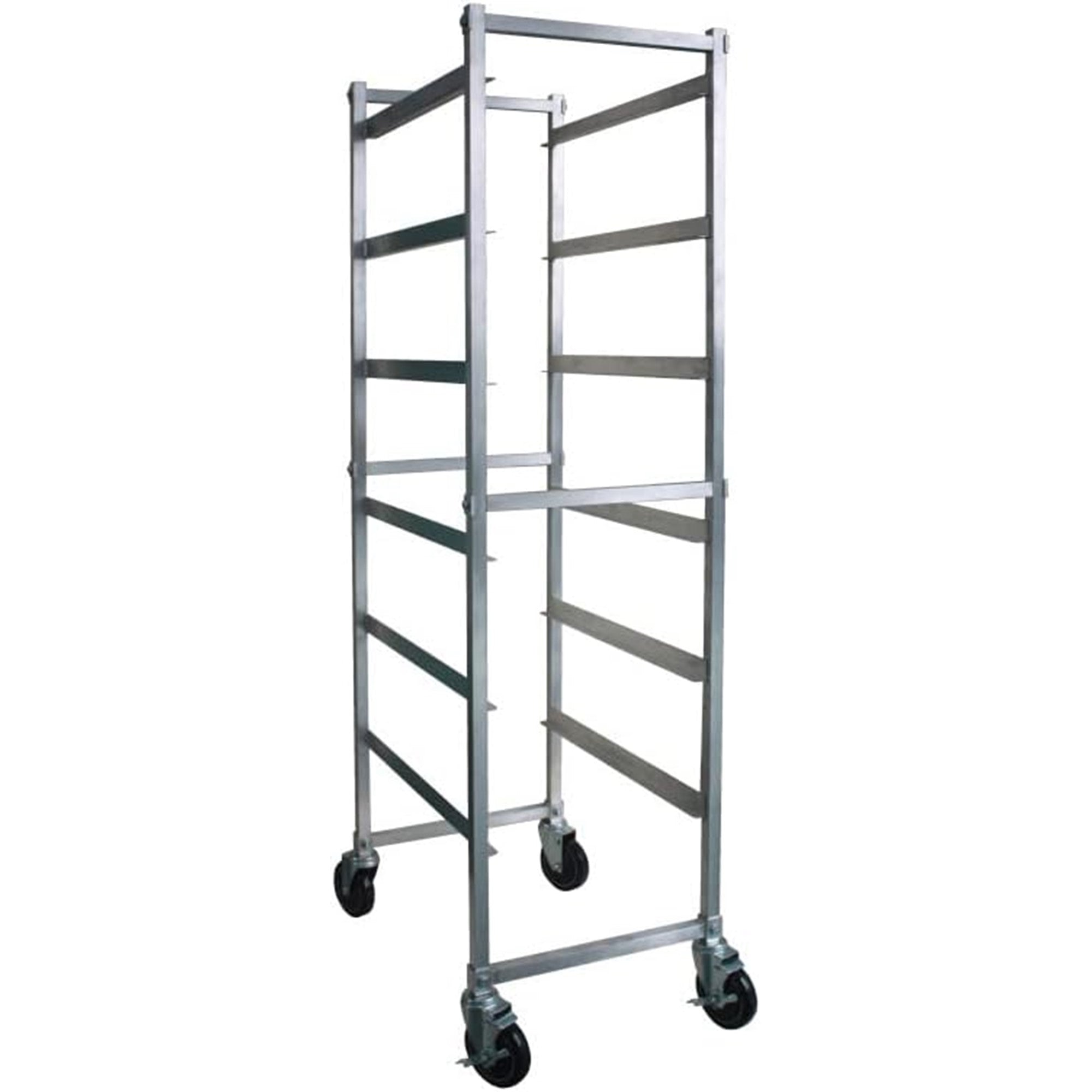 GSW AAR-0618 Welded Sanitary Aluminum Knock Down Bus Boxes Storage Rack, holds 6 Pans, 18-1/8” x 26” x 70”