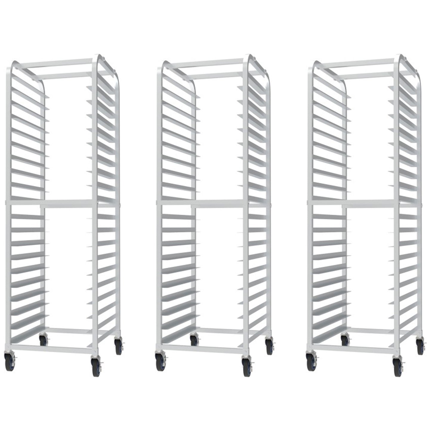 GSW AAR-2022 Aluminum Knock Down Bun Pan Rack, holds 20 Pans, for Commercial Kitchen, 20-1/4” x 26” x 72”