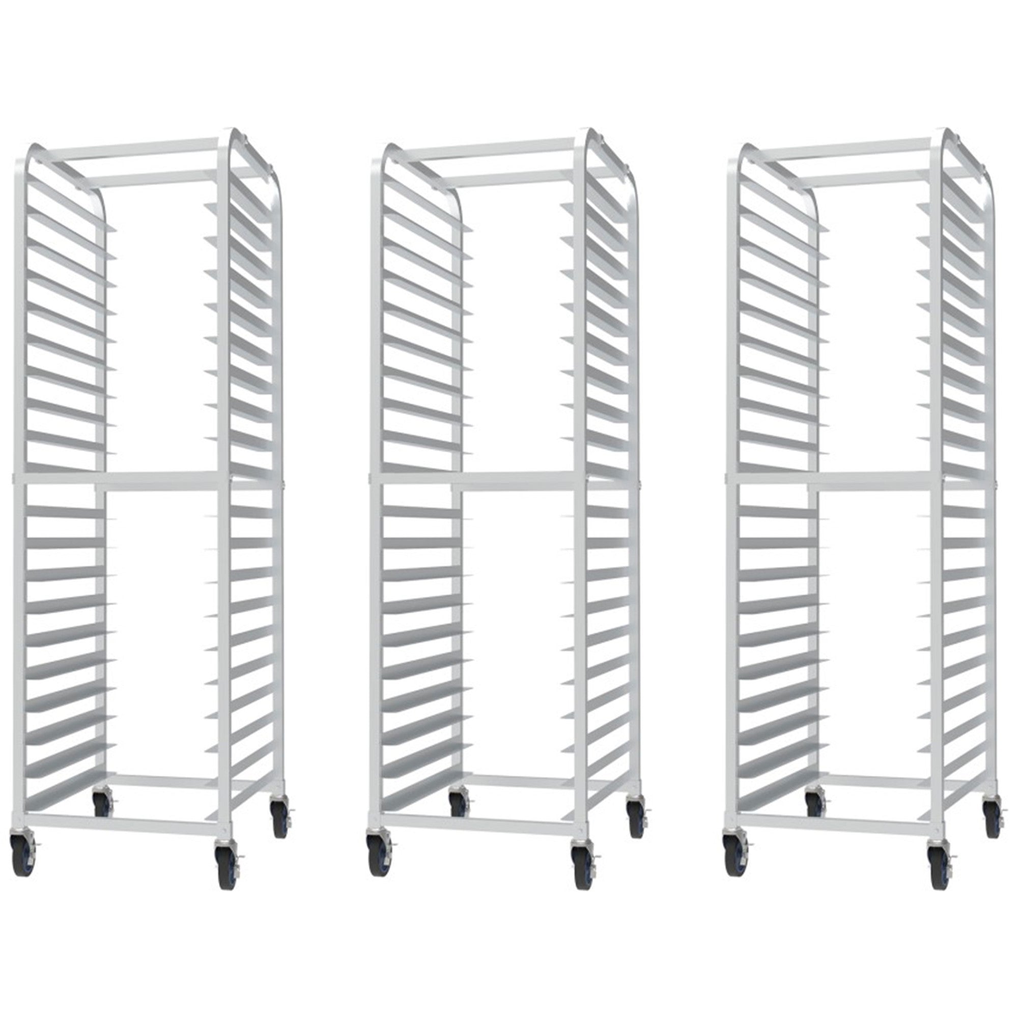 GSW AAR-2022A Aluminum Knock Down Bun Pan Rack, holds 20 Pans, for Commercial Kitchen, 20-1/4” x 26” x 72”