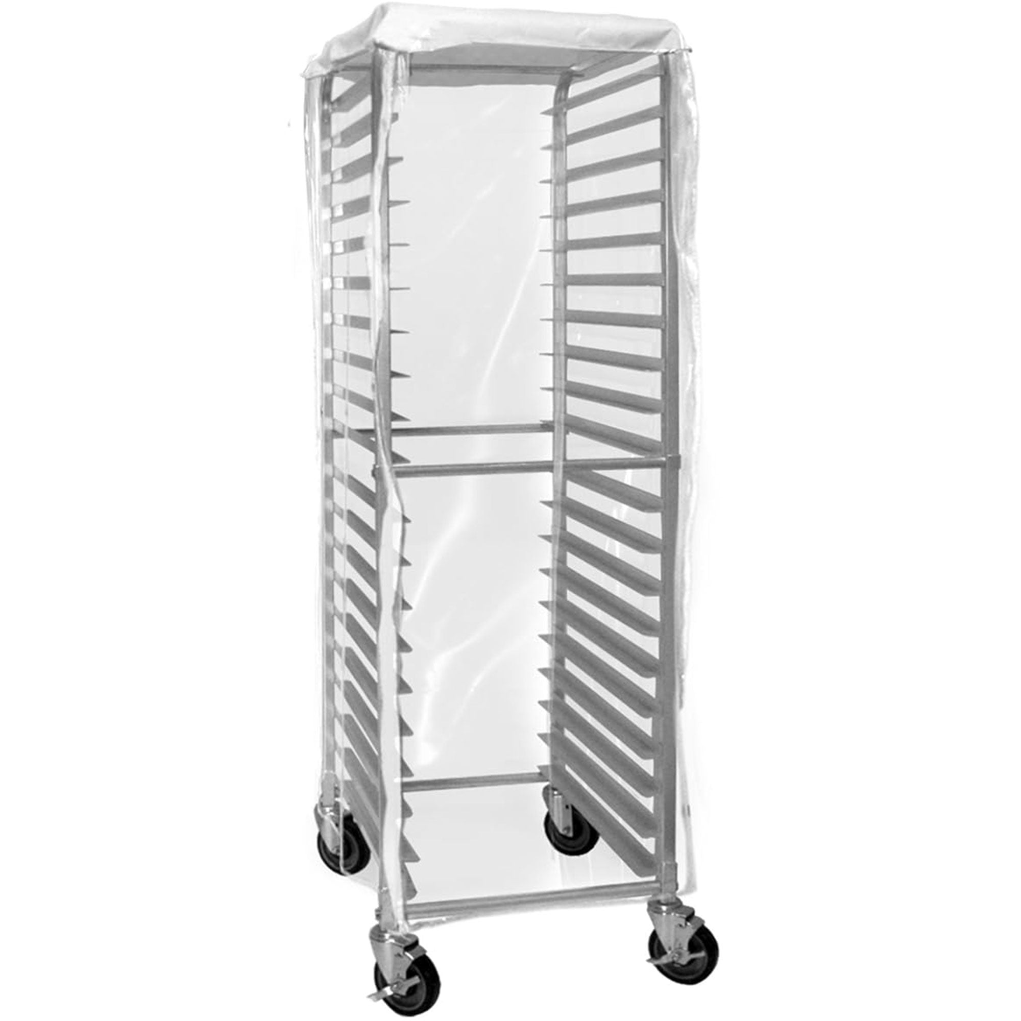 GSW AAR-20CC Clear Plastic Bun Pan Rack Cover with 2 Zippers, for Commercial Kitchen Used for 21” x 26” x 70” Rack