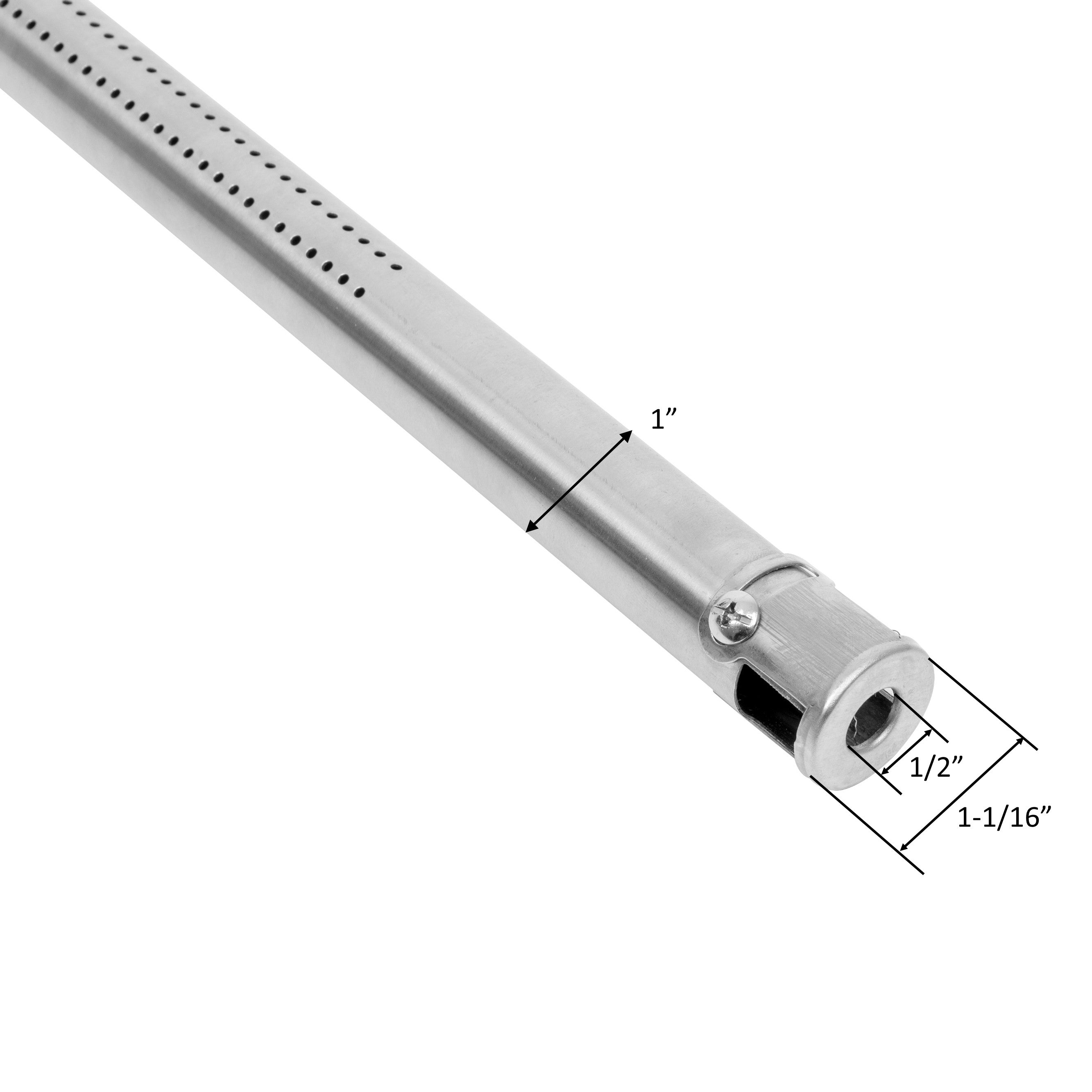 GSW AEBR-BURNER 22-3/4” x 1-1/2” Straight Stainless Steel Tube Burner (20,000 BTU) for AEBR Series Commercial Countertop Broilers