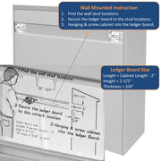 GSW 72" x 15" Stainless Steel Sloped Top Wall Cabinet - Hinged Doors