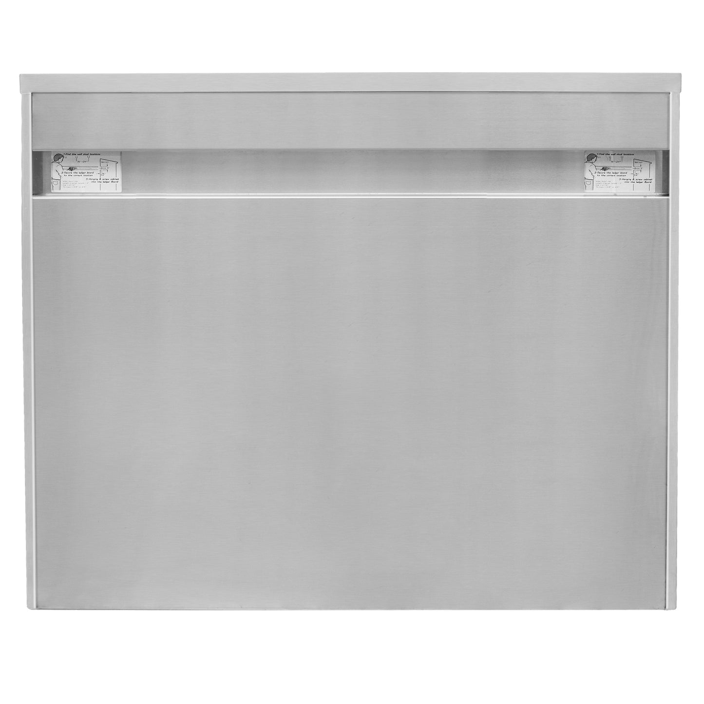 GSW 48" x 15" Stainless Steel Sloped Top Wall Cabinet - Sliding Doors
