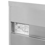 GSW 60" x 15" Stainless Steel Sloped Top Wall Cabinet - Sliding Doors
