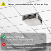 GSW 24” Stainless Steel 4-Way Adjustable Air Diffuser for Evaporative Swamp Cooler, 26” Mounting Edge (24"x24"x6")