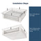 GSW 20" White Powder Coated 4-Way Adjustable Metal Diffuser for Evaporative/Swamp Cooler (20"x20"x6")