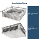 GSW 18” Stainless Steel 4-Way Adjustable Air Diffuser for Evaporative Swamp Cooler, 20” Mounting Edge (18"x18"x6")