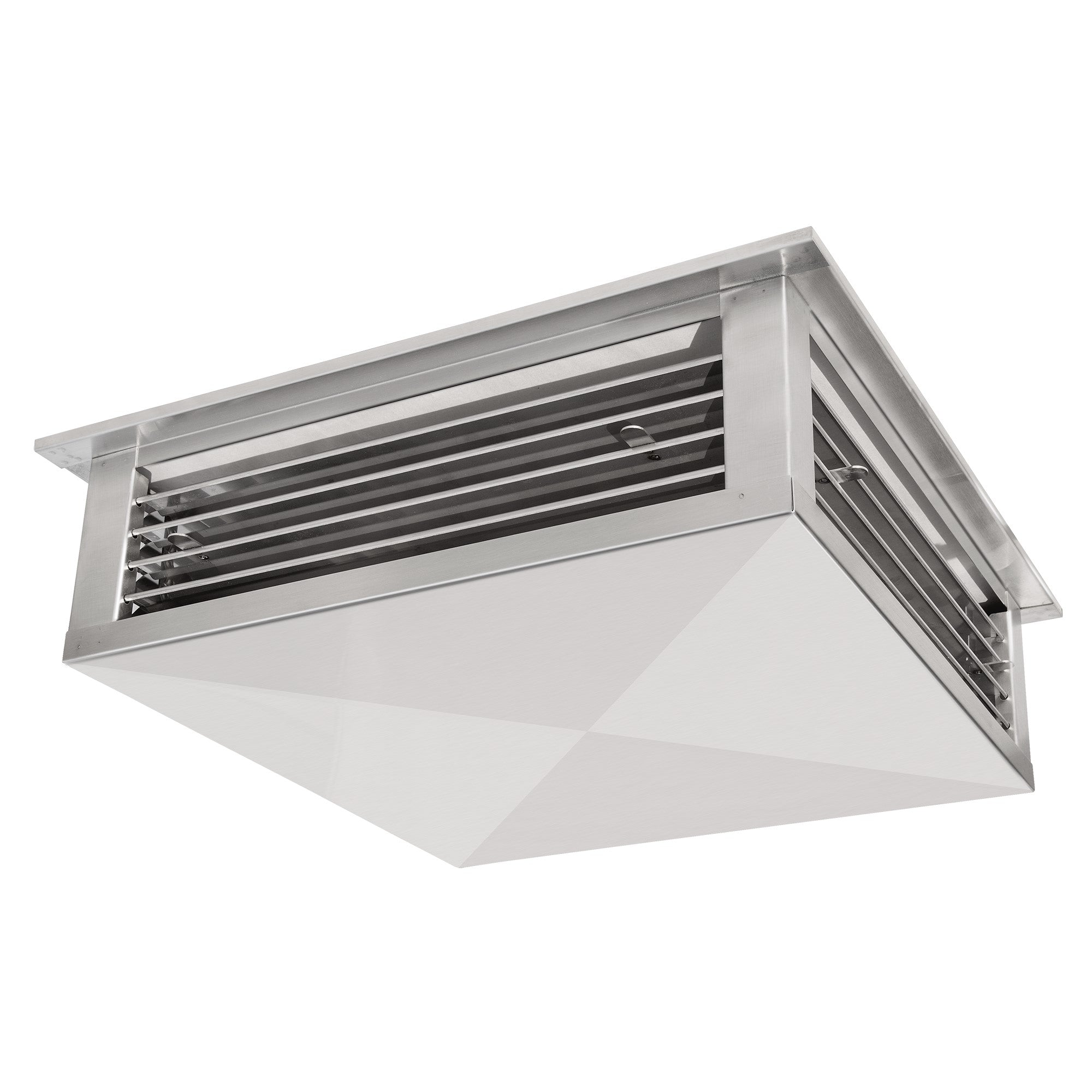 GSW 14” Stainless Steel 4-Way Adjustable Air Diffuser for Evaporative Swamp Cooler, 16” Mounting Edge (14"x14"x6")