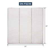 GSW 23" x 23" DN-FS23N Heavy Duty 16 Gauge 3-mesh Stainless Steel Woven Mesh Donut Frying Screen, 1/4"D Outer Frame and Support Rods