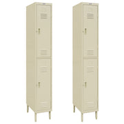 GSW EL-2DR Steel 2 Door Employee Storage Locker Stand for Home, Office, Gym, Garage, Restaurant, School, 12” x 20” x 77”