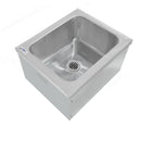 GSW SE2424FM Commercial Stainless Steel Floor Mount Mop Sink With Strainer - Perfect for Restaurant, Bar, Buffet (24"W x 24"L x 14"H)