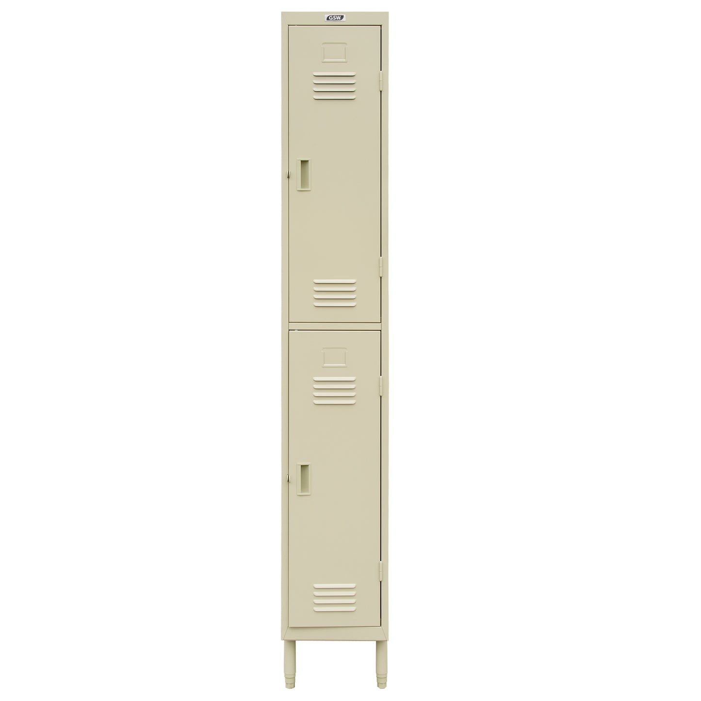 GSW EL-2DR Steel 2 Door Employee Storage Locker Stand for Home, Office, Gym, Garage, Restaurant, School, 12” x 20” x 77”