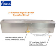 Awoco Stainless Steel Super Power 2 Speeds Commercial Indoor Air Curtain, 120V Unheated with an Easy-Install Magnetic Door Switch