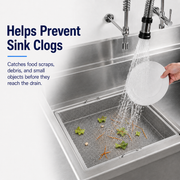 GSW 20 x 20 in Stainless Steel Drop-In Compartment Sink Drain Basket - ETL Certified