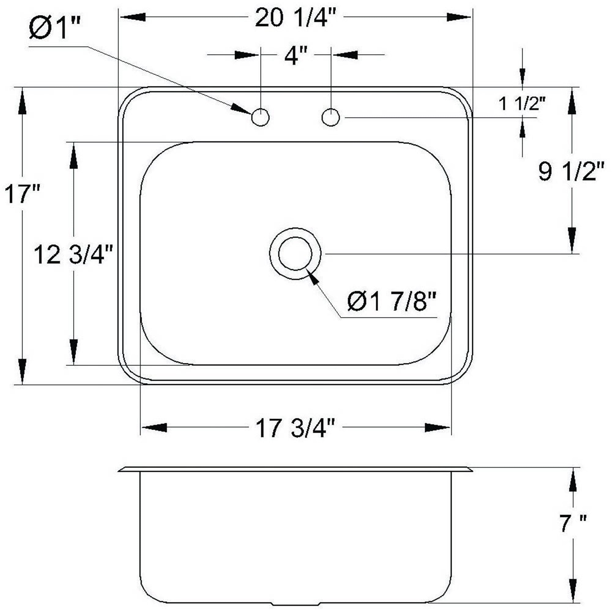 GSW HS-2017I Extra Wide 20" x 17" Commercial Stainless Steel Drop-In Hand Sink with Gooseneck Faucet for Restaurants, Kitchens, Clinics, Bars