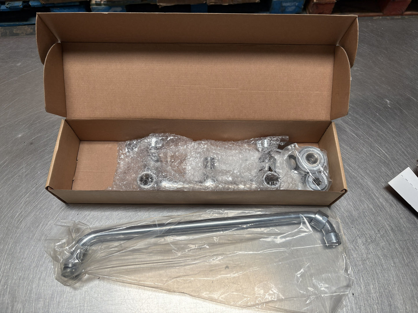 AA Faucet 8" Wall Mount Heavy Duty Faucet w/ Swivel Spout for Commercial Kitchen Sinks, NSF Approved (16" Spout)