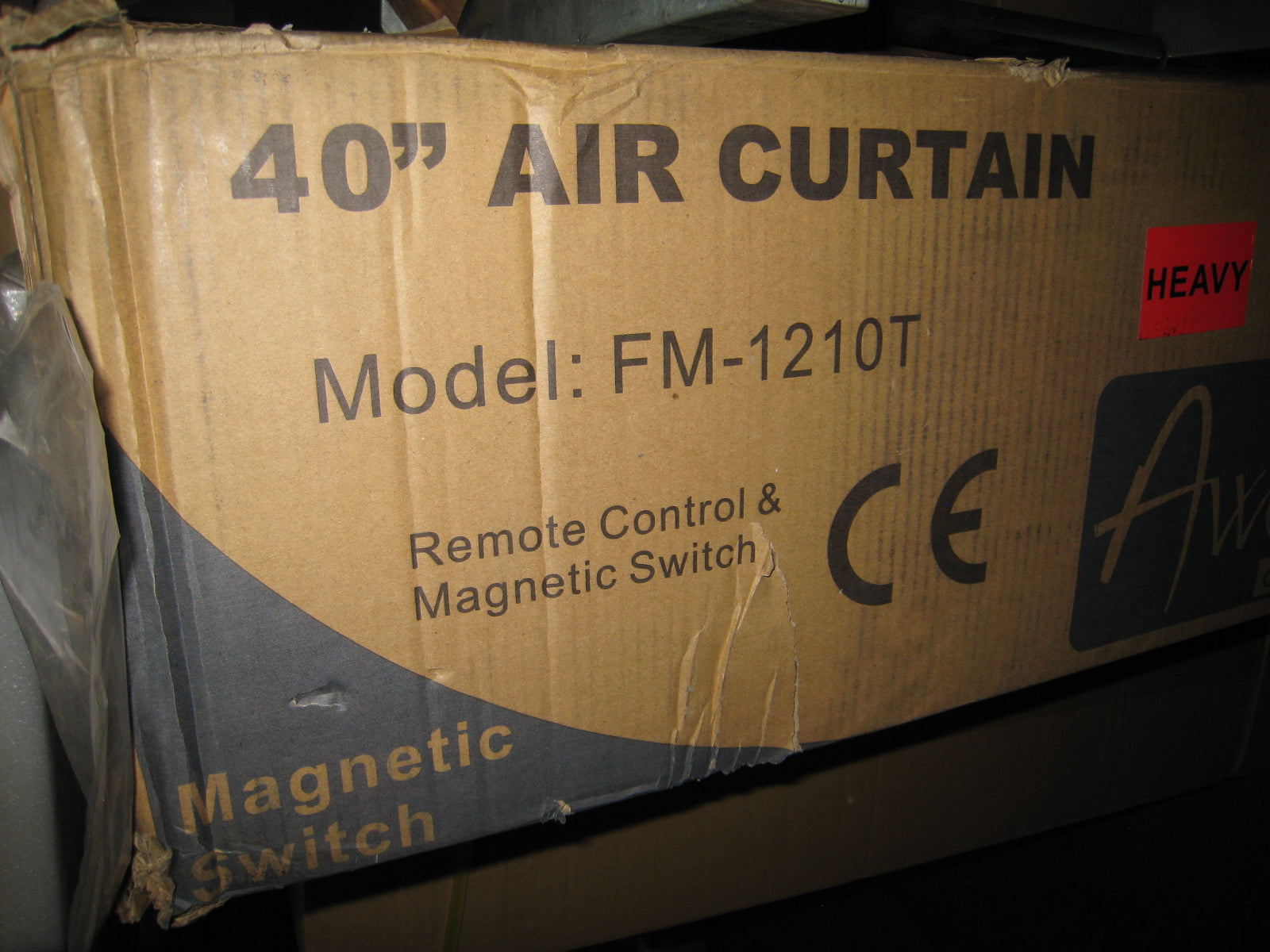 [USED] Awoco AC23-I66 40" Slimline 2 Speeds 1250 CFM Indoor Air Curtain, CE Certified, 120V Unheated with Remote Control and Magnetic Switch, Powerful, Quiet, Small Body, Light Weight