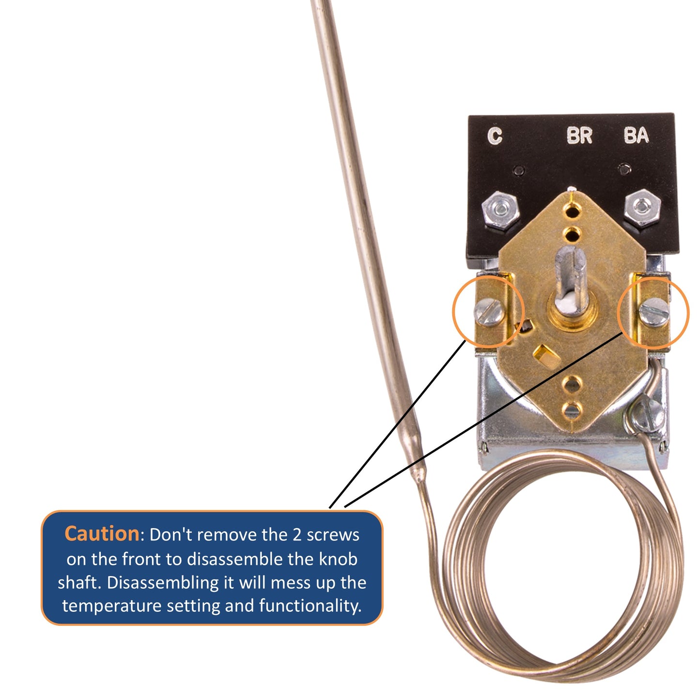 Robertshaw KKTB-18-48 Stove Oven Range Thermostat 5A 120VAC Max Temperature 599°F