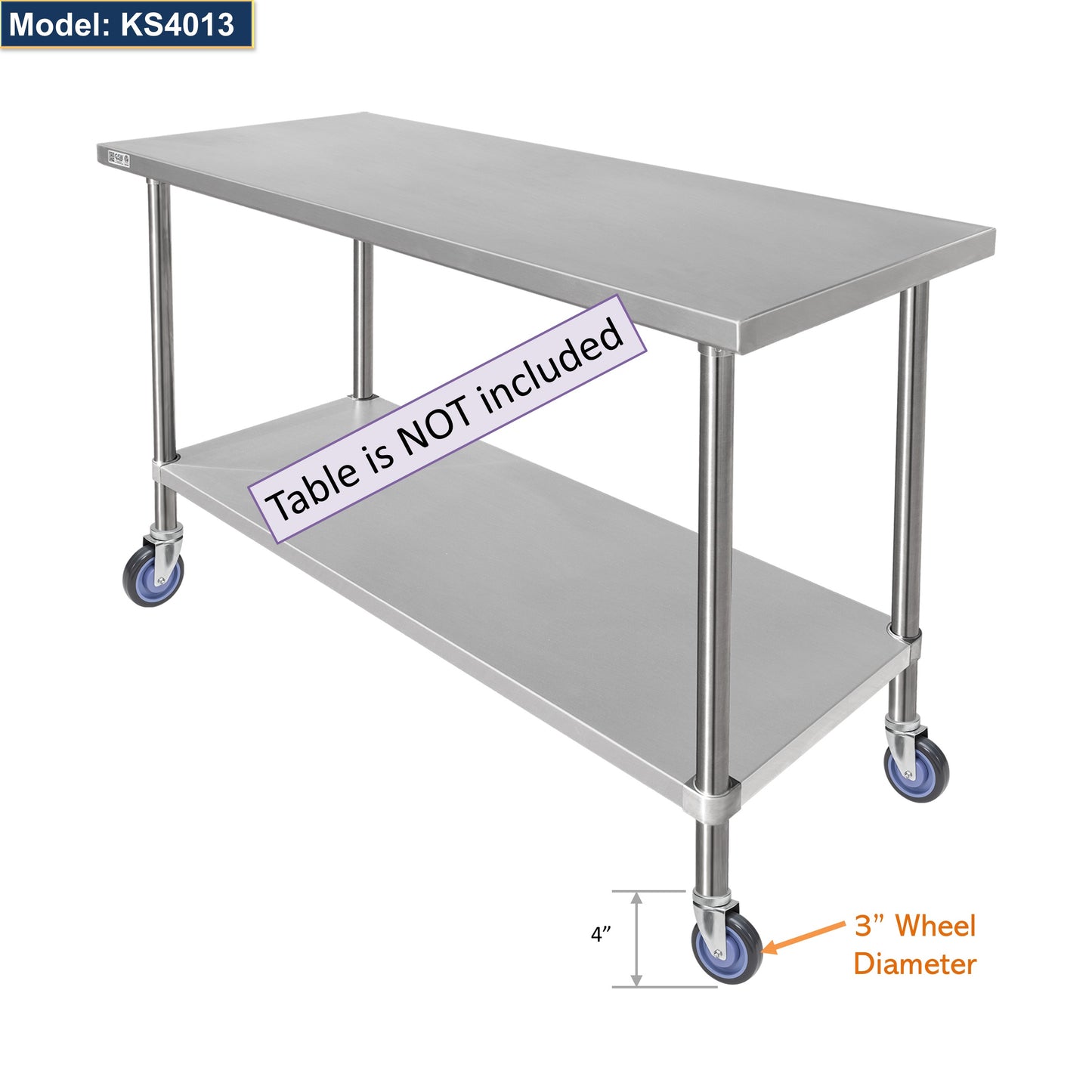 GSW 3" Heavy Duty Casters Wheels with Expanding Stem - Loading Capacity: 1160 lbs. Use for Worktables and Equipment Stands (Swivel)