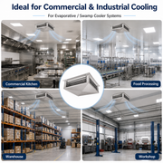 GSW 18” Stainless Steel 4-Way Adjustable Air Diffuser for Evaporative Swamp Cooler, 20” x 20" Mounting Edge (18"x18"x6")