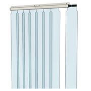 Awoco 42" x 84" Vinyl Strip Climate Control Curtain Kit, Slide-in Strips Perfect for Freezers, Coolers and Warehouse Doors NSF Approved