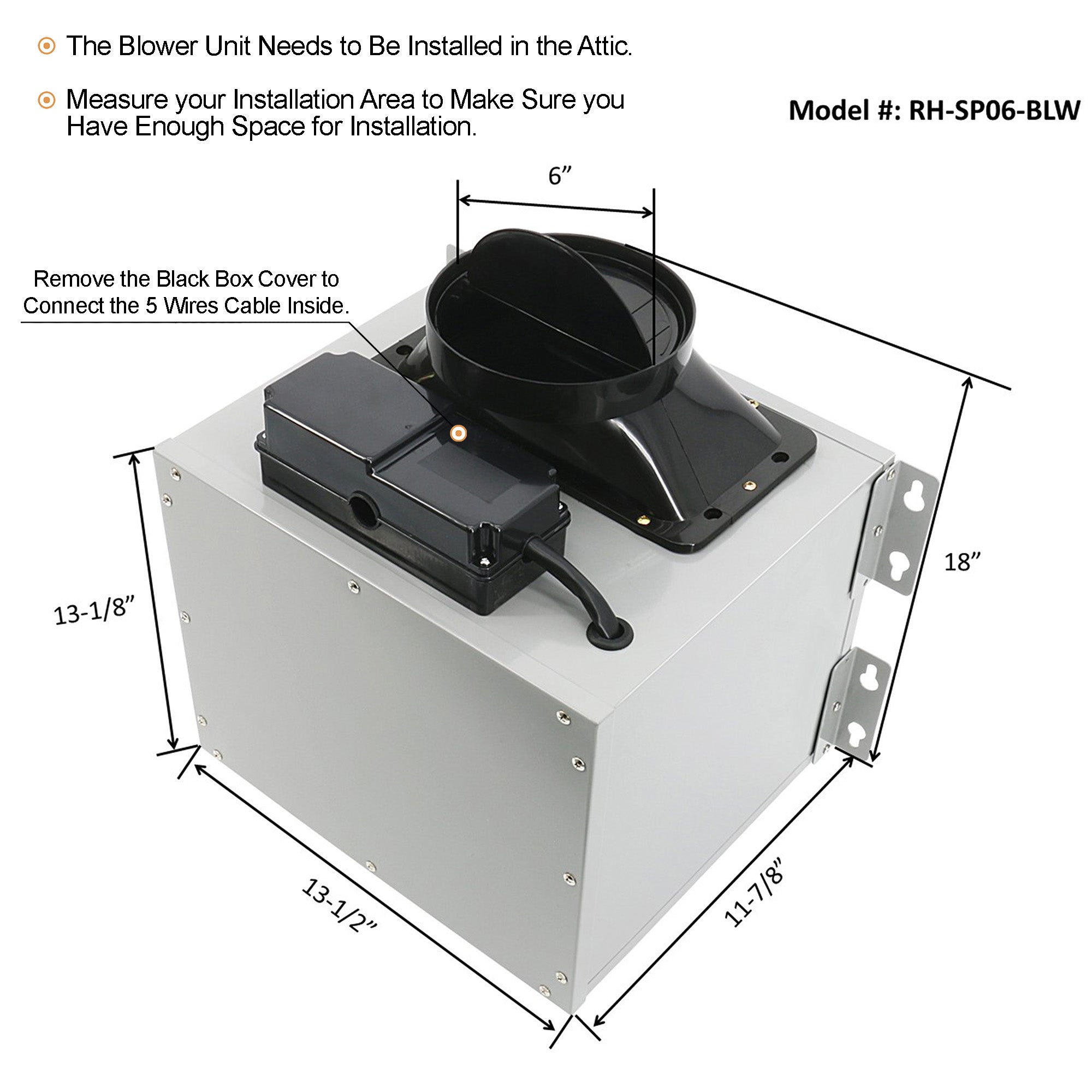 Inline blower store range hood