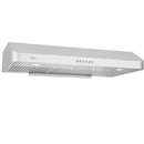 Awoco RH-R06-36 Rectangle Vent 6" High Stainless Steel Under Cabinet 4 Speeds 900CFM Range Hood with LED Lights (36"W Rear Vent)