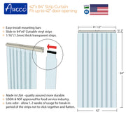 Awoco 42" x 84" Vinyl Strip Climate Control Curtain Kit, Slide-in Strips Perfect for Freezers, Coolers and Warehouse Doors NSF Approved