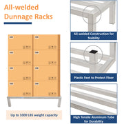 GSW 14"D Aluminum All-welded Dunnage Racks. Storage Rack, Floor Food Shelf for Restaurants, Supermarkets, Garages, Stores