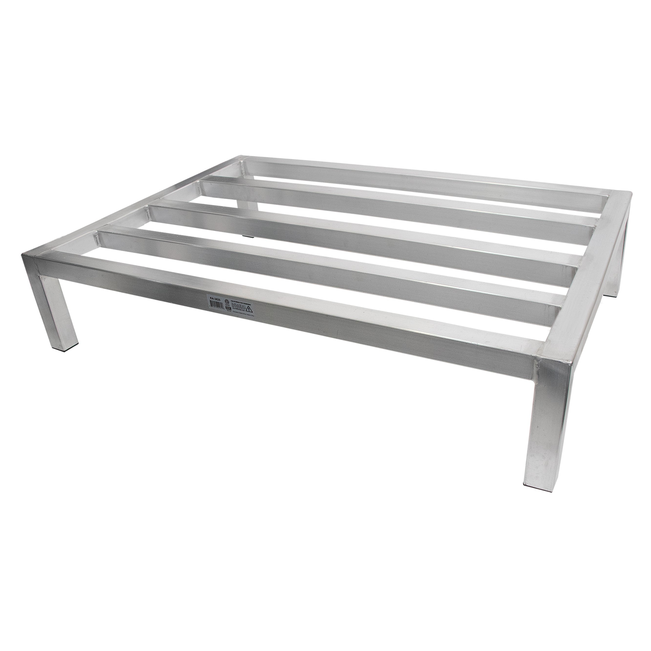 GSW 24"D Aluminum All-welded Dunnage Racks. Storage Rack, Floor Food Shelf for Restaurants, Supermarkets, Garages, Stores