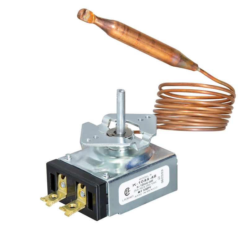 Robertshaw K-1044-48 Thermostat 25A 250VAC Max Temperature 550 °F, 48" Capillary Length