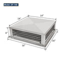 GSW 14” Stainless Steel 4-Way Adjustable Air Diffuser for Evaporative Swamp Cooler, 16” Mounting Edge (14"x14"x6")
