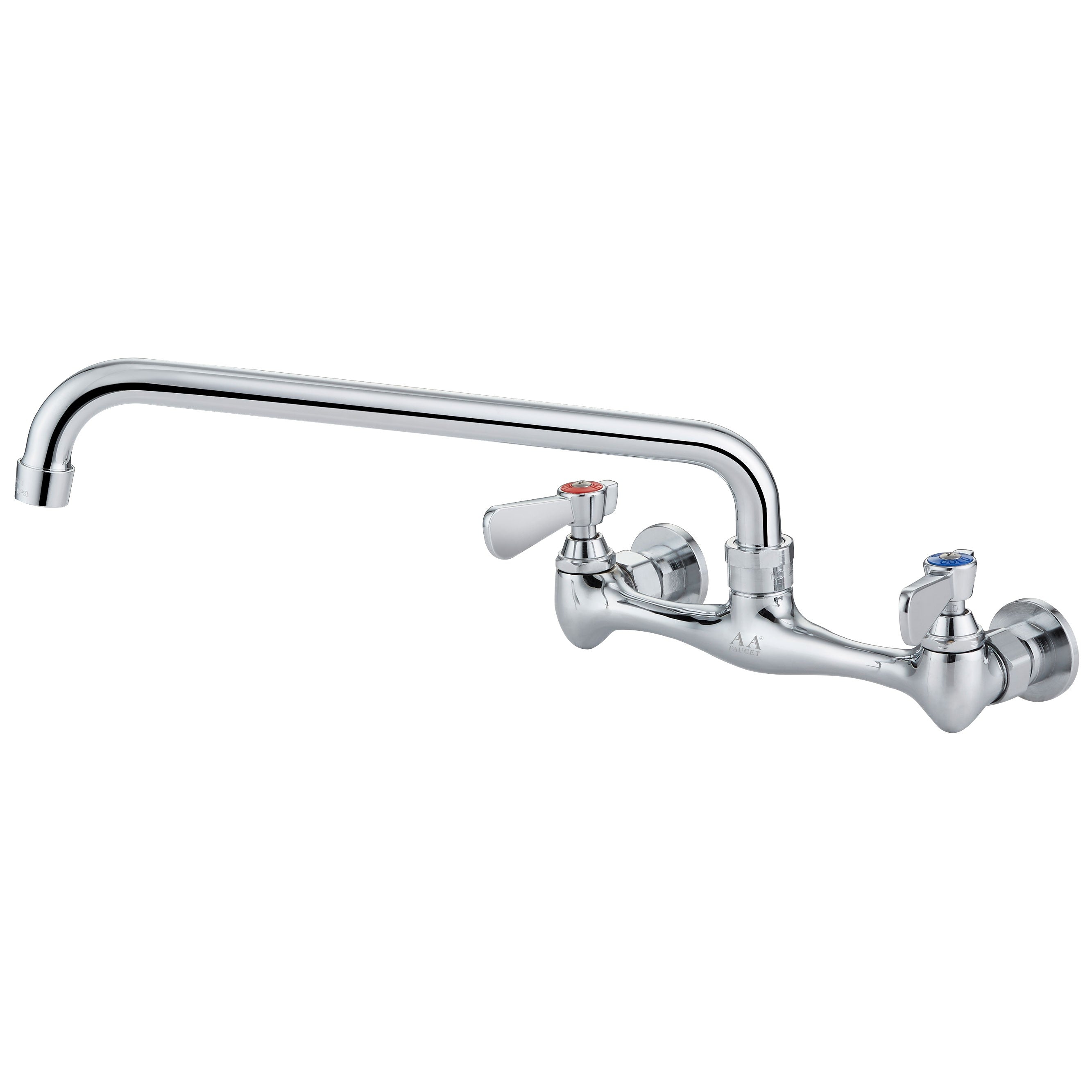 AA Faucet NSF Wall Mount Commercial Duty No Lead Faucet with Swivel Spout